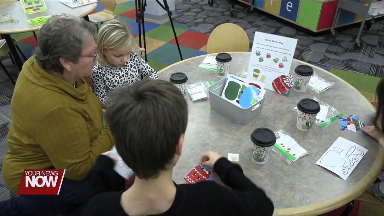 Kids enjoy Hot Cocoa with Crafts at the Lima Public Library